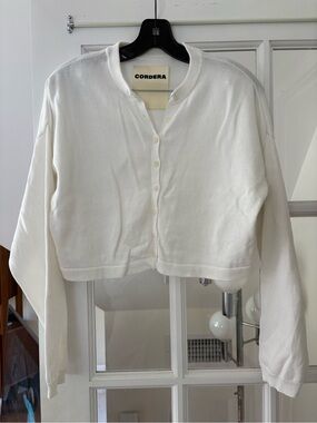 CORDERA Cotton Cardigan Top. One size.